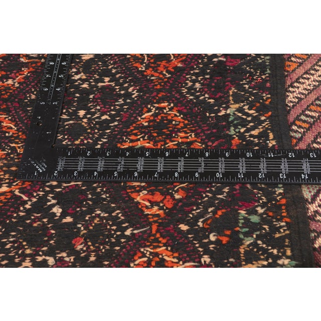 Textile Vintage Zemmour Moroccan Kilim Rug, 03'11 X 22'09 For Sale - Image 7 of 11