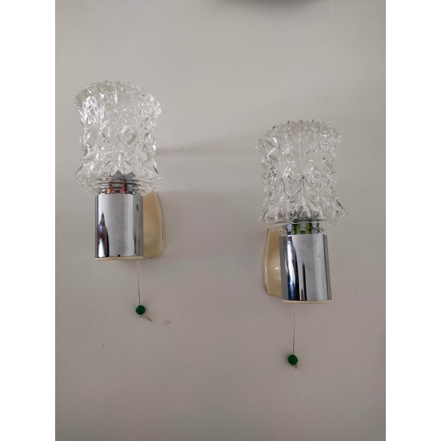 Cut Glass Wall Lights from Targetti, 1970s, Set of 2 For Sale - Image 6 of 6
