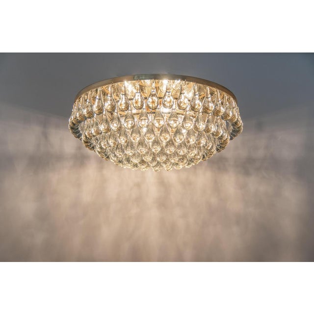Metal Murano Glass Tear Drop Chandelier by C. Palme, Germany, 1970s For Sale - Image 7 of 16
