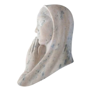 Art Deco Portugese Sculpture in Pink Marble, 1920s