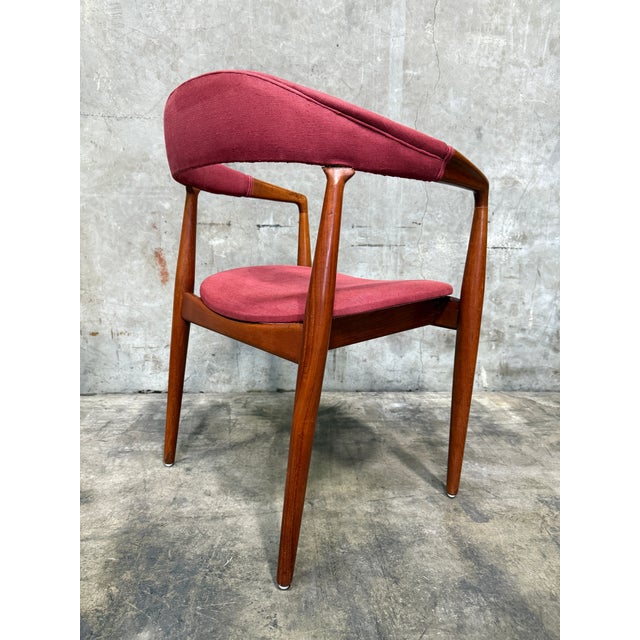 1950s Attributed to Kai Kristiansen “Troja” Teak Armchair — Midcentury Danish Modern (1950s) For Sale - Image 5 of 17