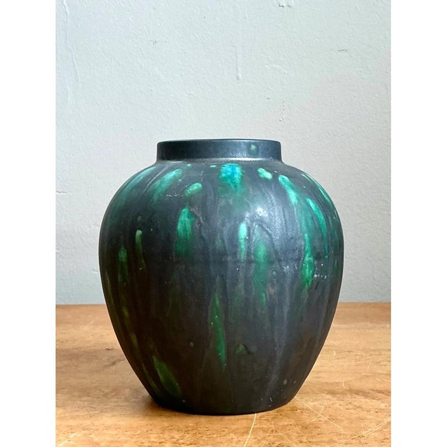 Ceramic Vintage Drip Glaze Ceramic Vase For Sale - Image 7 of 12
