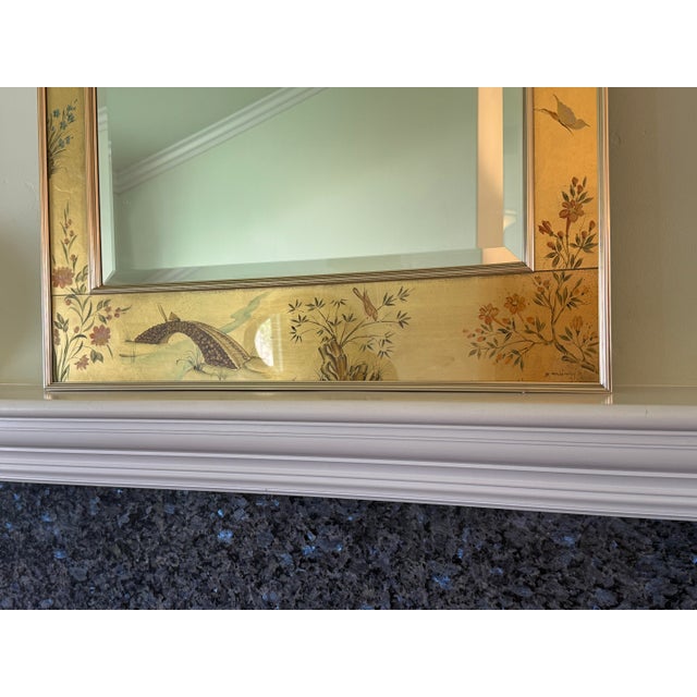 1980s 1984 Chinoiserie Mirror by LaBarge. Signed For Sale - Image 5 of 7