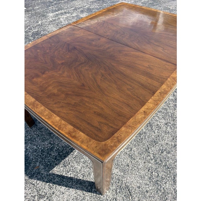 Wood Mid Century Mastercraft Burl Dining Set For Sale - Image 7 of 17