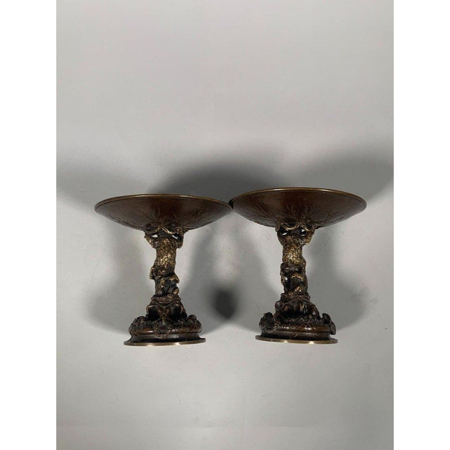 Bronze Christophe Fratin (1801-1864) Pair of Bronze Cups with Bears For Sale - Image 8 of 11