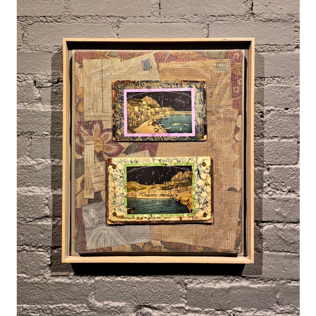 American James Garrett Faulkner -"Two Views of Capri at Night" -Mixed-Media Painting For Sale - Image 3 of 12
