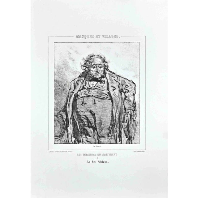 Paul Gavarni, Les Invalides du Sentiment, Original Lithograph, 1850s For Sale