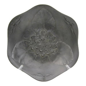 Art Nouveau Kayserzinn Bowl With Water Lily and Dragonflies