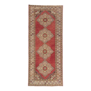 Vintage Turkish Oushak Rug, 04'10 X 11'03 For Sale