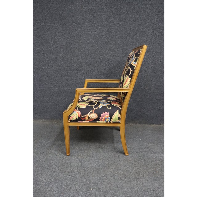 Stickley Fine Upholstery Gilt Lounge Chair in Brunschwig & Fils Les Touches Bengal Fabric For Sale - Image 14 of 15