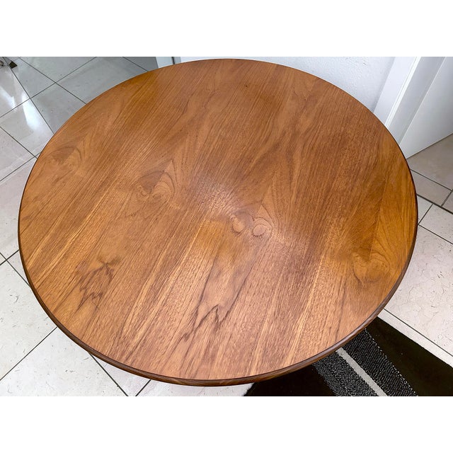 Brown Vintage Tulip Table in Wood For Sale - Image 8 of 16