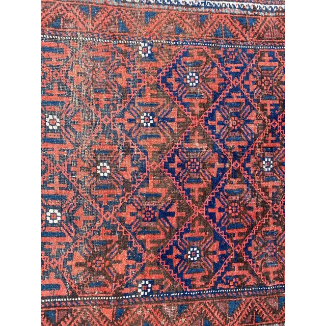 Antique Turkmen Baluch Afghan Rug For Sale - Image 14 of 16