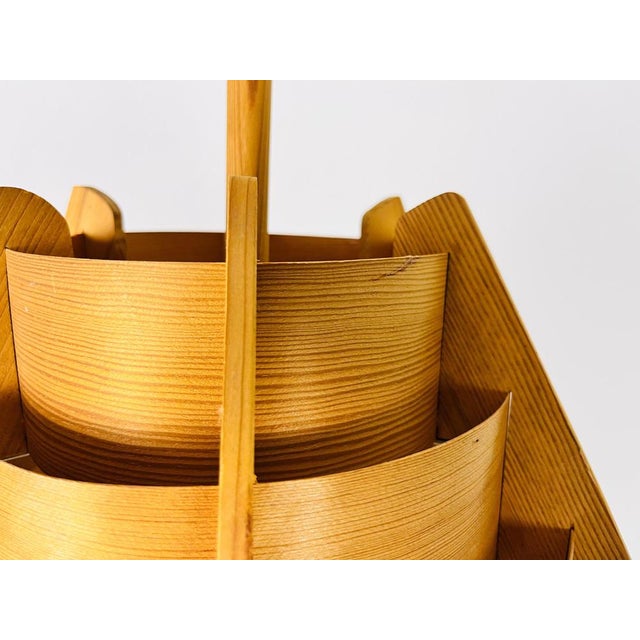 Mid-Century Modern Wooden Pendant Lamp by Hans-Agne Jakobsson, Sweden, 1960s For Sale - Image 10 of 16