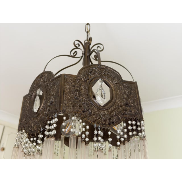 Mid-Century Metal and Glass Ceiling Lamp, 20th Century For Sale - Image 9 of 14
