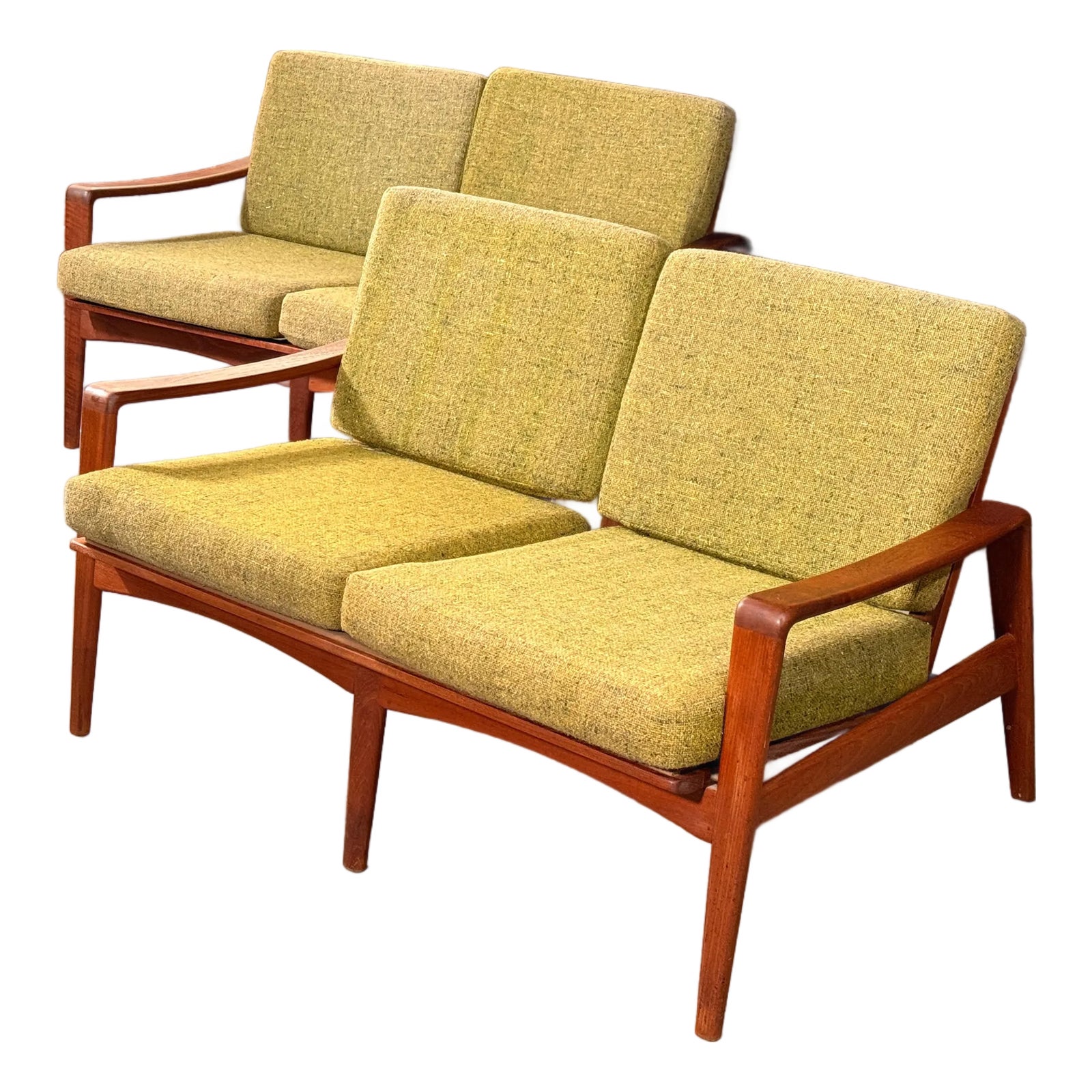 Danish Modern Teak Loveseats by Arne Wahl Iversen for Komfort Denmark, 1960s - A Pair