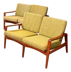Danish Modern Teak Loveseats by Arne Wahl Iversen for Komfort Denmark, 1960s - A Pair