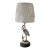 Hand Painted Boehn Porcelain Heron Lamp With Shade For Sale