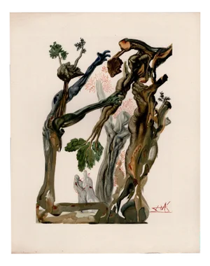Salvador Dali, The Wood of the Self-Murderers, 1964, Original Woodcut