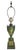 Vintage French 20th C Designer Empire Style Green & Gold Swan Urn Lamp For Sale - Image 4 of 17