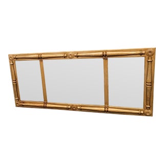 19th Century 3 Section Gilded Mirror Federal Style Refurbished. For Sale