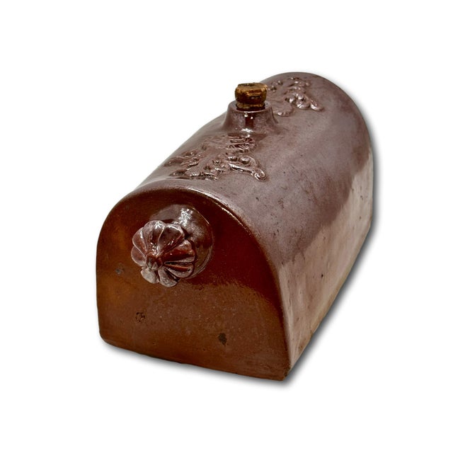 Rare & Decorative Antique English Georgian Stoneware Foot Warmer - Circa Late 18th Century For Sale - Image 10 of 17