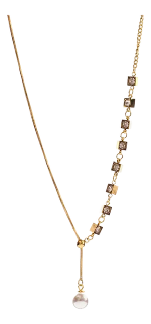 Golden Balance Diamond Necklace