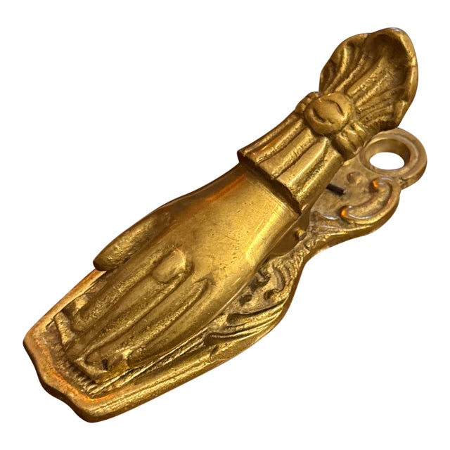 Victorian Brass Hand Clip For Sale