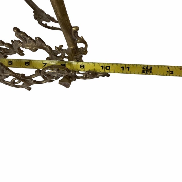 Metal Vintage Large Brass Baroque Style Art or Picture Easel For Sale - Image 7 of 10