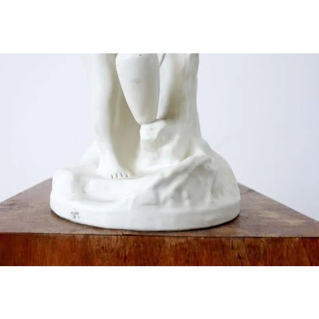Off-white Van Briggle Figural Sculpture Porcelain Table Lamp For Sale - Image 8 of 13