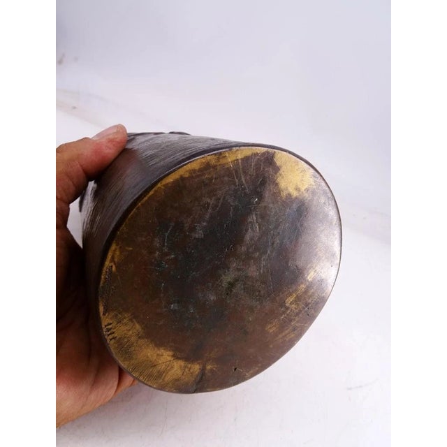 Bronze Antique Gustav Gurschner 1906 Bronze Table Vase Art Nouveau Kunst-Erzgiesserei For Sale - Image 8 of 9