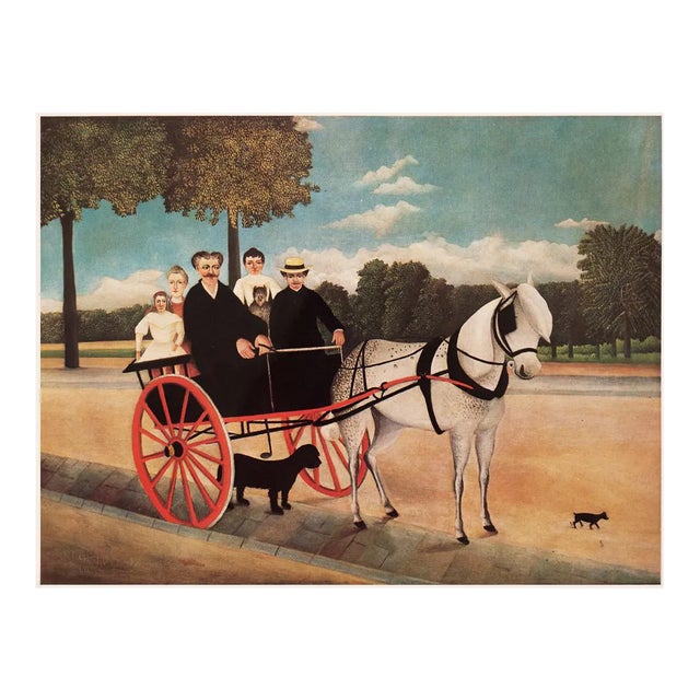 1966 After Henri Rousseau "M. Juniet's Pony Cart" First Edition Post-Impressionist Print For Sale