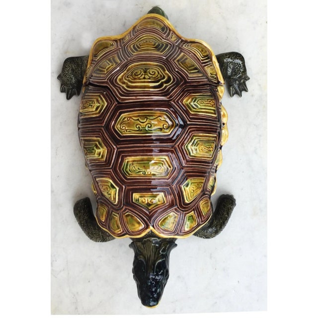 Majolica Turtle Fountain Sarreguemines, Circa 1890 For Sale - Image 12 of 12
