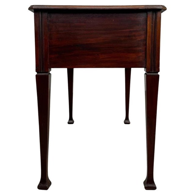 Antique Early 20th Century English Mahogany Writing Table For Sale - Image 11 of 13