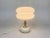 Metal Mid-Century Milk Glass and Brass Table Lamp from Napako, 1960s For Sale - Image 7 of 8