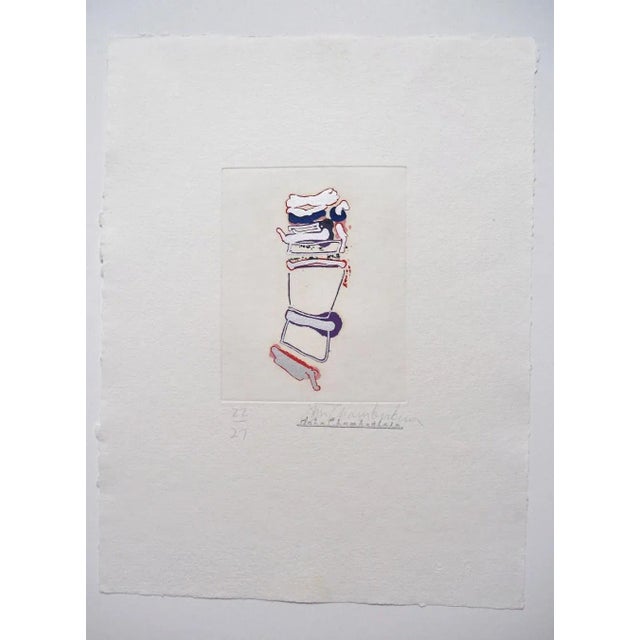 Paper John Chamberlain Signed Print 'Little More How' From 'Outer Signs of Inner Grace' Suite 1986, Number 22 / 27, Unframed For Sale - Image 7 of 10
