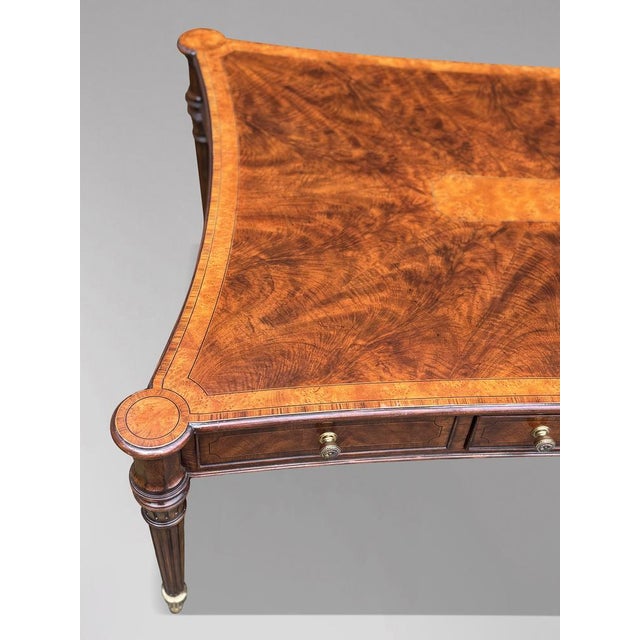 Walnut Inlaid Coffee Table from Brights of Nettlebed, 1980s For Sale - Image 6 of 10