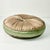 Mid-Century Modern 1960s Mid-Century Hollywood Regency Boho Chic Round Silk Pleated Button Decorative Pillow. For Sale - Image 3 of 13