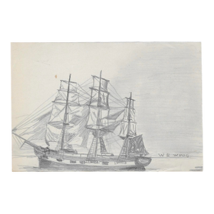 1943 Nautical Drawing by William Wood