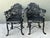 Vintage Cast Aluminum Lyre Back Armchairs - Set of Four For Sale - Image 11 of 12