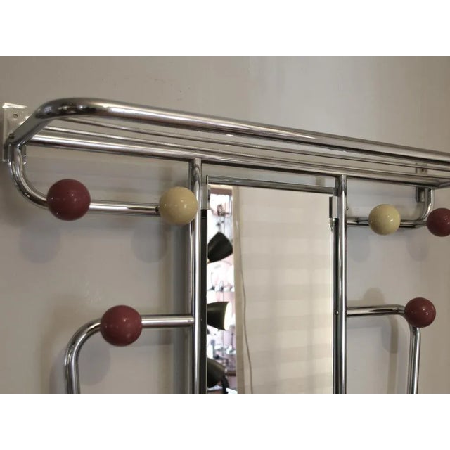 Mid-Century Modern Art Deco French Coat Stand in Chromed Steel, 1940s For Sale - Image 3 of 13