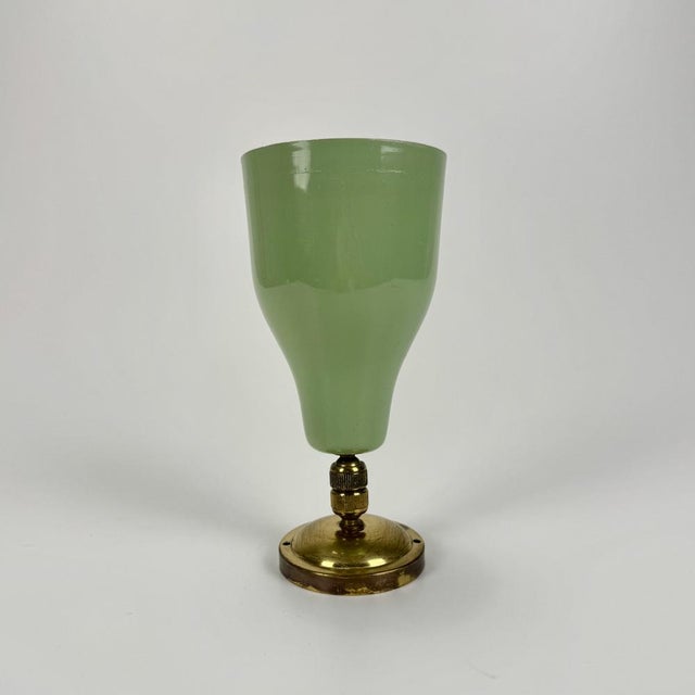 Stilnovo Small Mid-Century Modern Wall Lamp in Green from Stilnovo , Italy, 1950s For Sale - Image 4 of 8