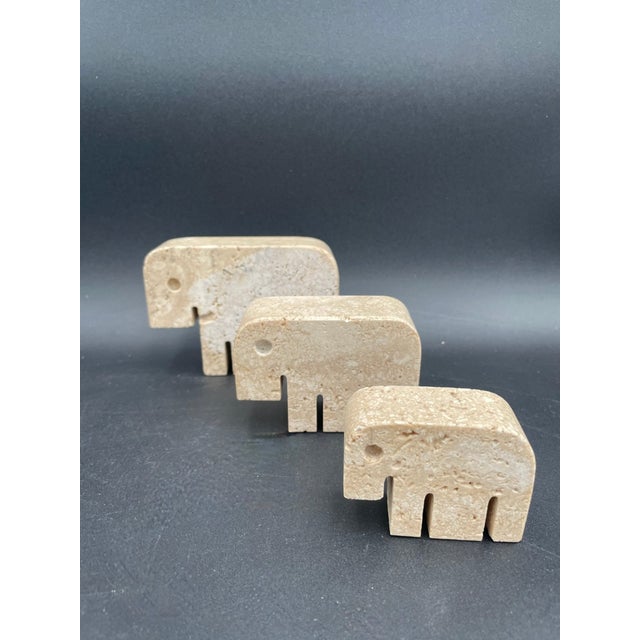 Travertine Elephants from Fratelli Manelli, 1970s, Set of 3 For Sale - Image 9 of 9