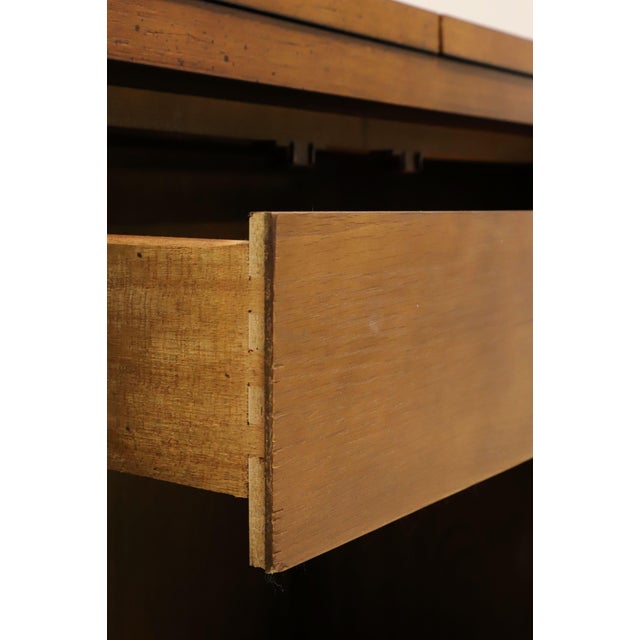 Broyhill Premier Mid 20th Century Oak Brutalist Style Flip Top Server For Sale - Image 13 of 14