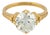 Mid 20th Century Gia 2.31 Carat Old European Cut Diamond 18k Yellow Gold Ring, Size 4.75 For Sale