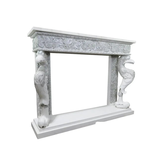 Hollywood Regency 1980s Hollywood Regency Style Carved Wooden Mantel/Entrance Table (Silver-Plated Finish) For Sale - Image 3 of 16