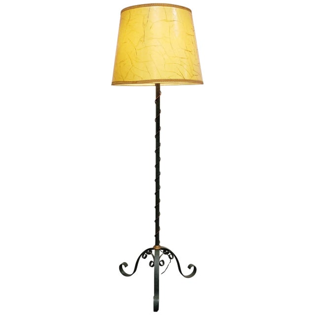 Vintage Wrought Iron Floor Lamp, 1960s For Sale - Image 10 of 10