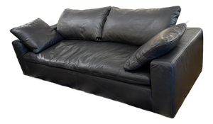 Restoration Hardware the Cloud Sofa, Ebony Cavalo Leather. Original Price: $15,865