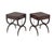 English Pair of Regency Mahogany Leather-Top Side Tables With Lyre Bases | Ca. 1830 For Sale - Image 3 of 5