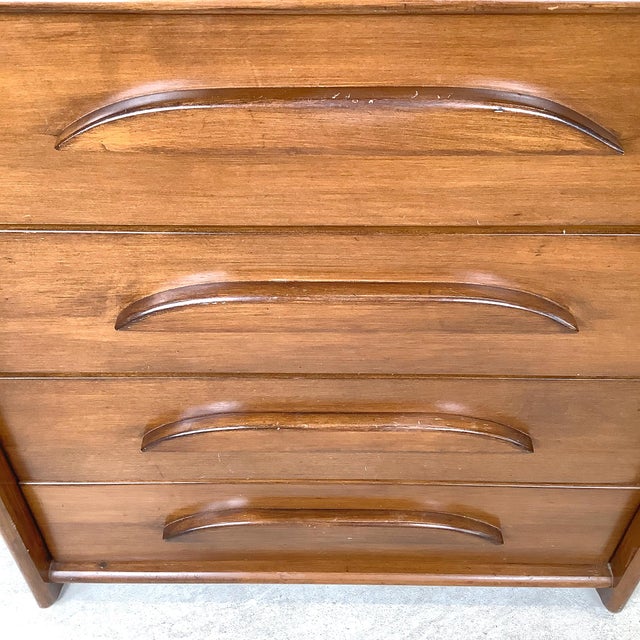 Vintage Templeton Furniture Co. Walnut Four-Drawer Chest For Sale - Image 9 of 16