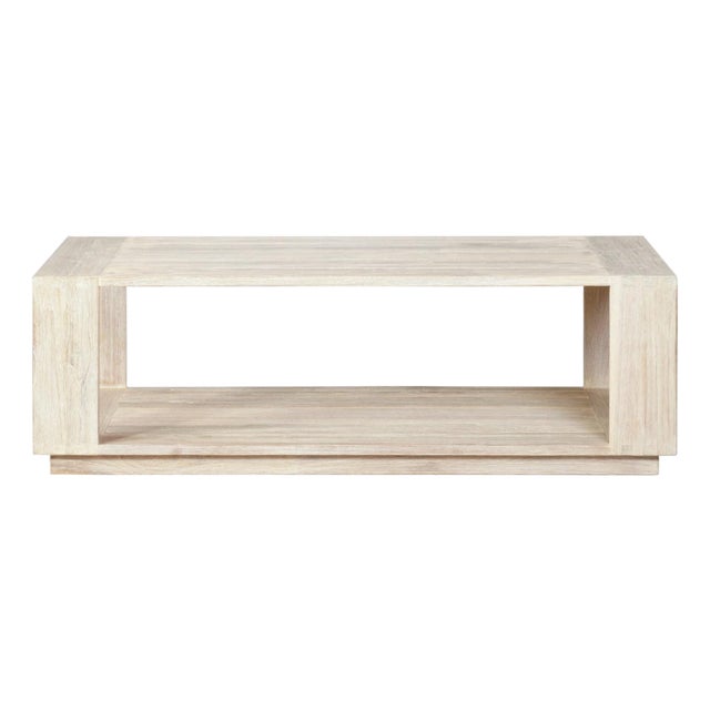 Imperial Grove Outdoor Solid Teak Wood, Natural Look Coffee Table For Sale